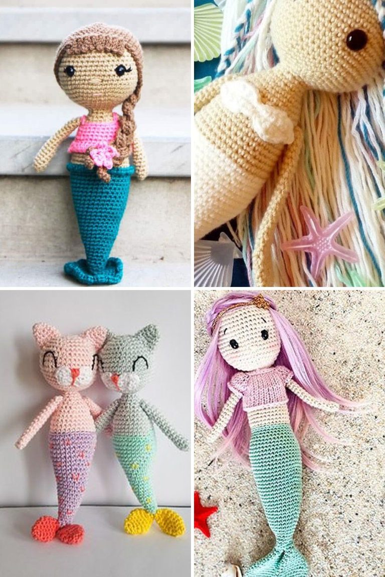 10 Crochet Mermaid Doll Free Patterns