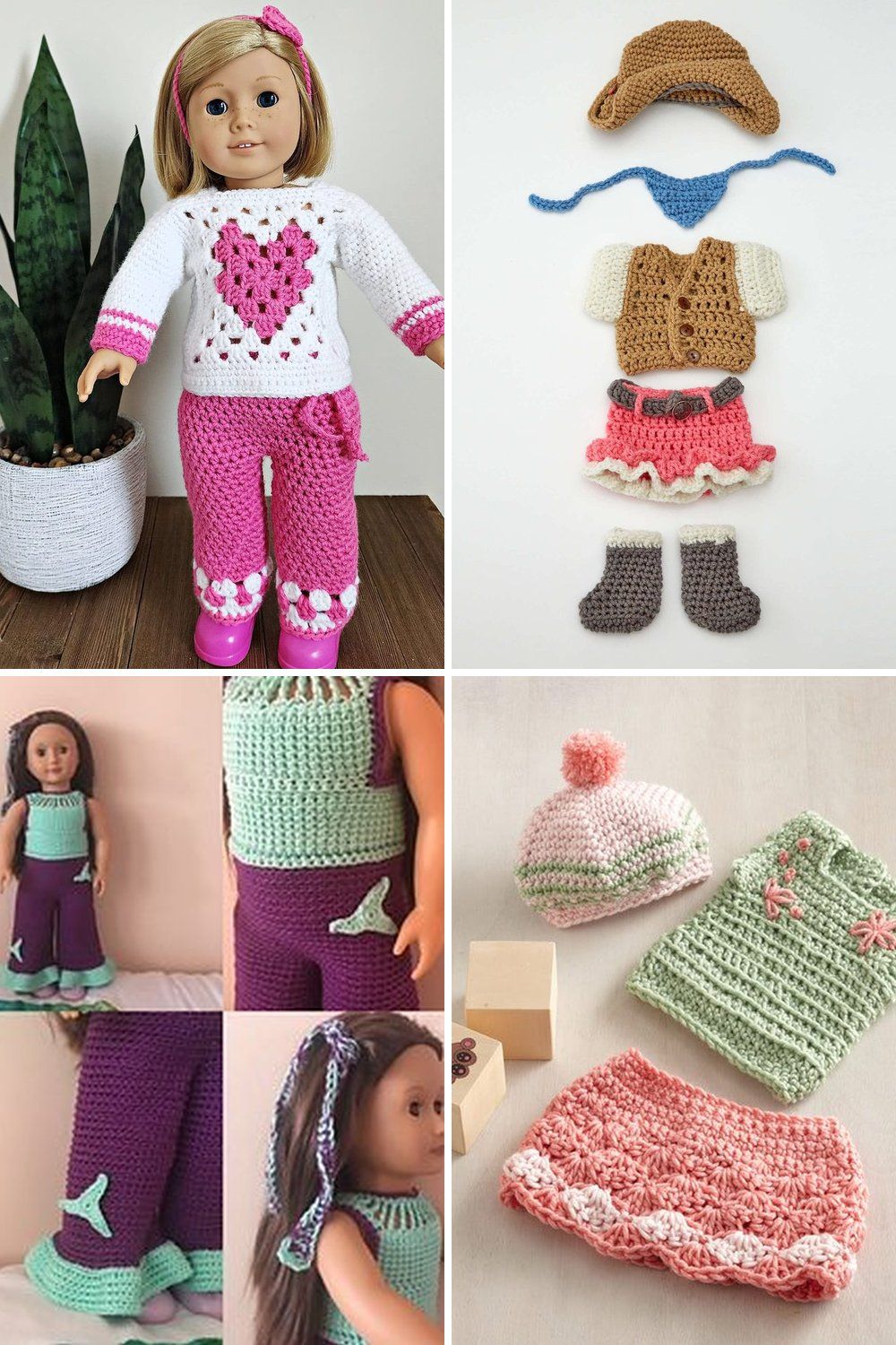 10 Crochet 18-Inch Doll Clothes Free Patterns