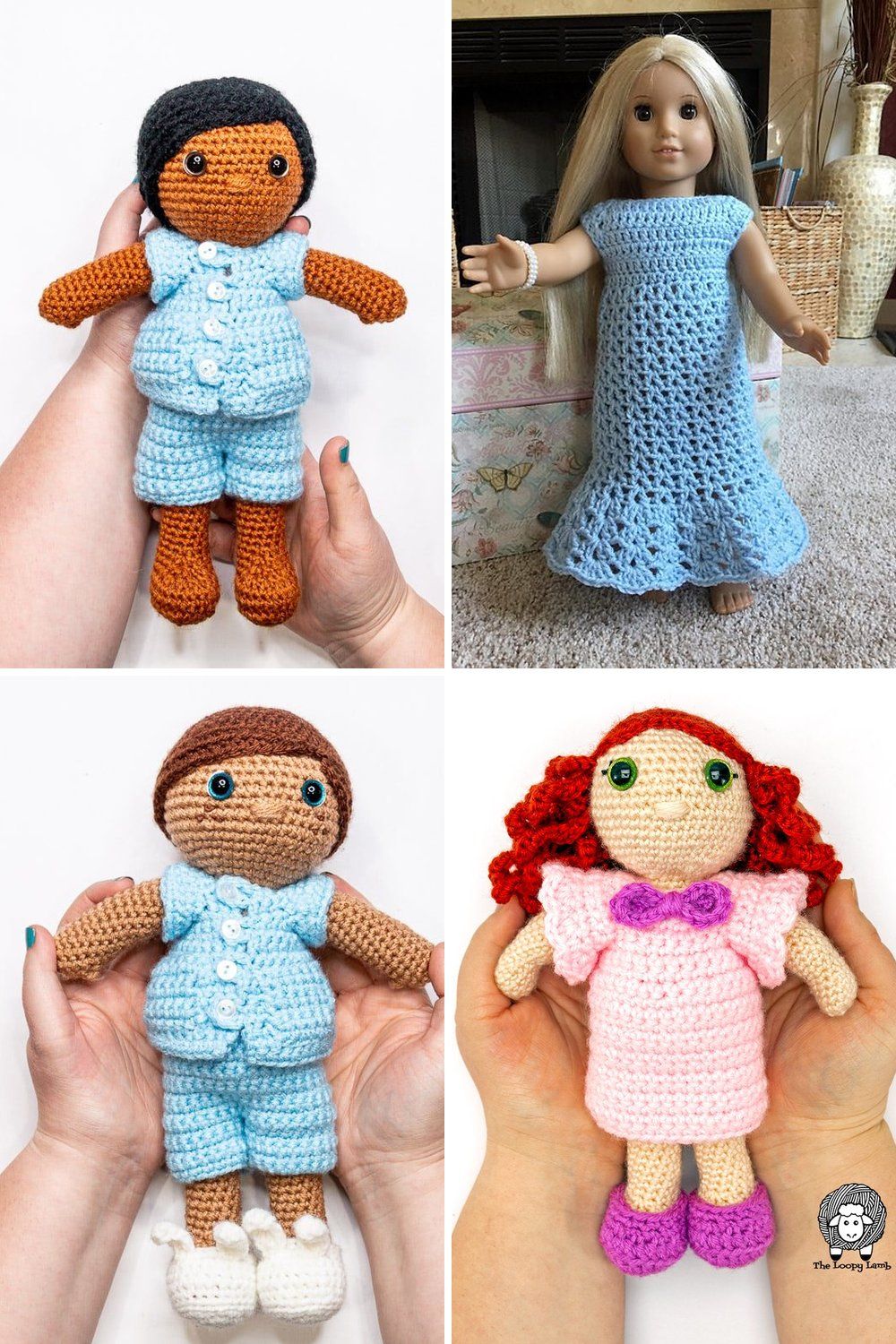10 Crochet Doll Pajamas Free Patterns