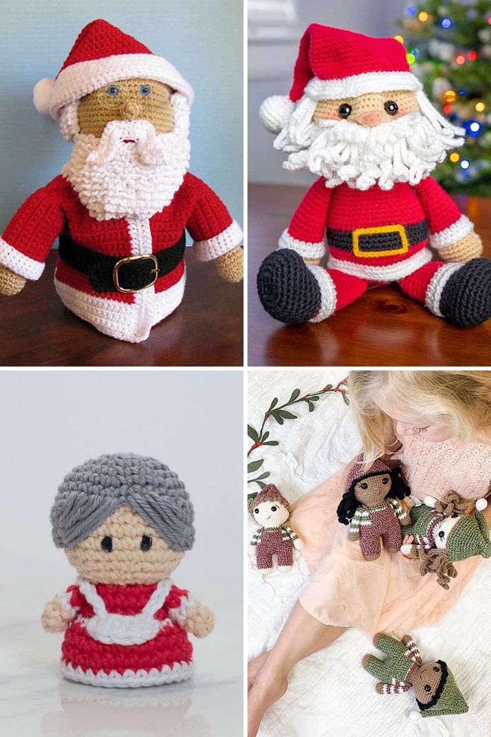 12 Crochet Christmas Doll Free Patterns