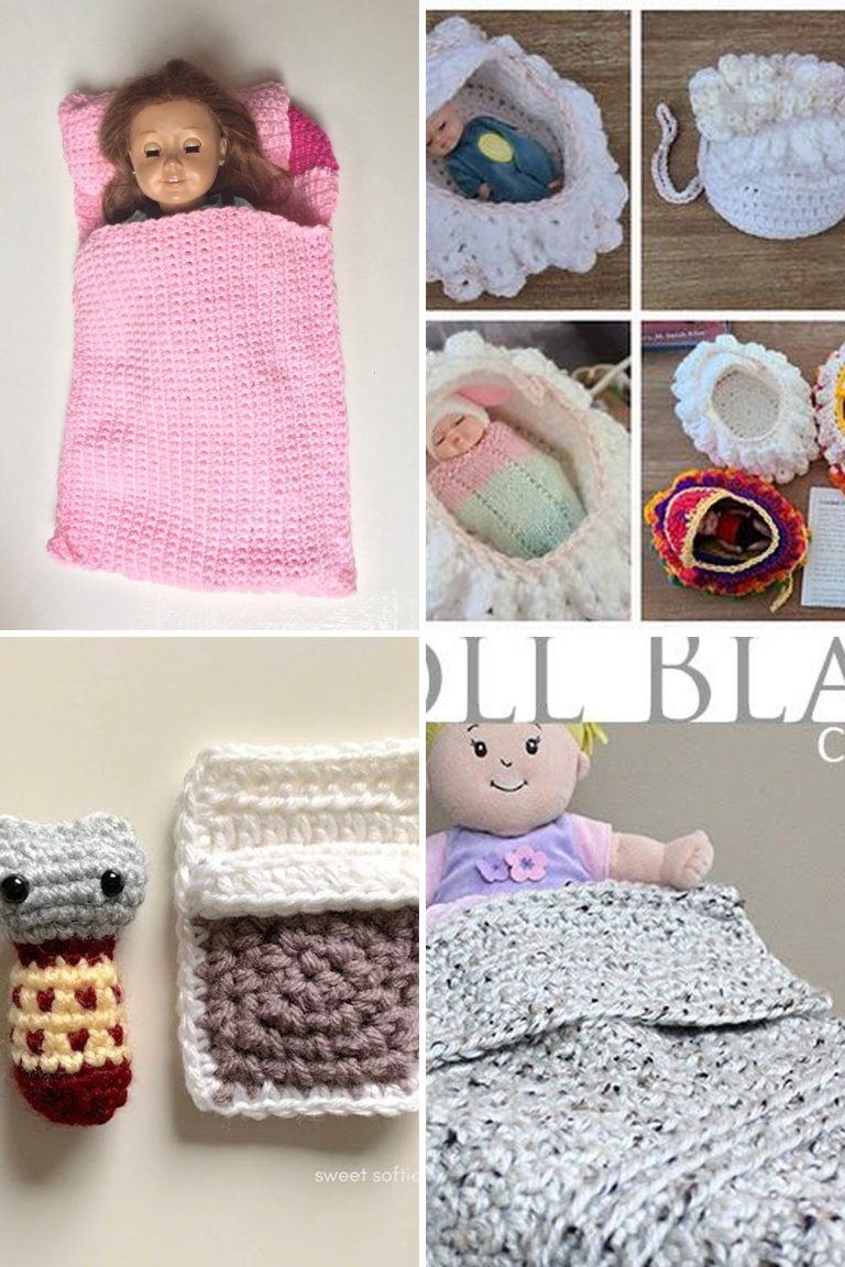 10 Crochet Doll Bed and Blanket Free Patterns