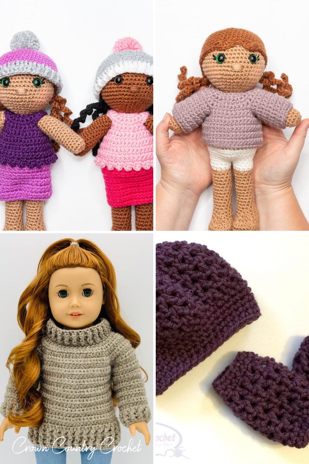 11 Crochet Doll Winter Clothes Free Patterns