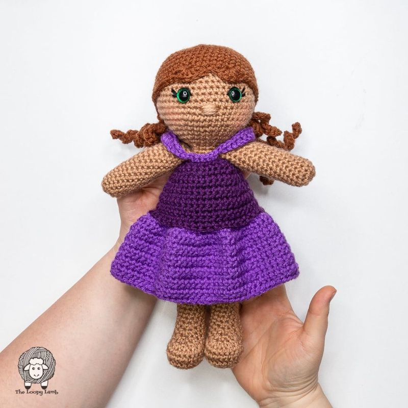 Crochet Doll Dress free crochet pattern by The Loopy Lamb