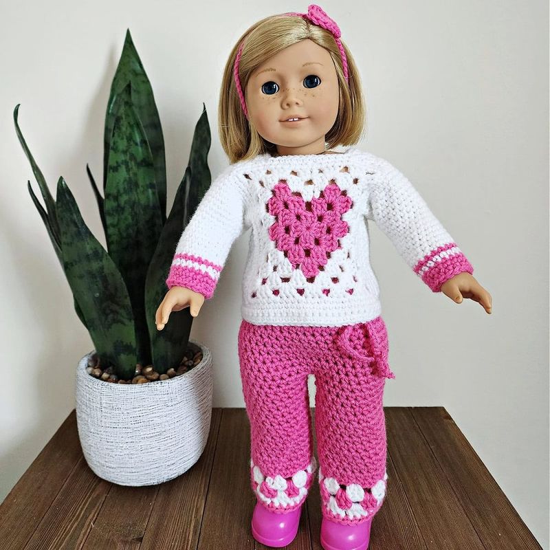 My Love Doll Clothes Set free crochet pattern by Jennifer Renaud