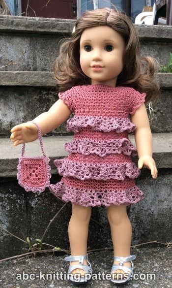 Evening Dress with Ruffles free crochet pattern by Elaine Phillips