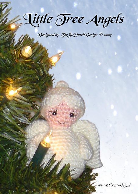 Little Tree Angels free crochet pattern by Marike van Loo