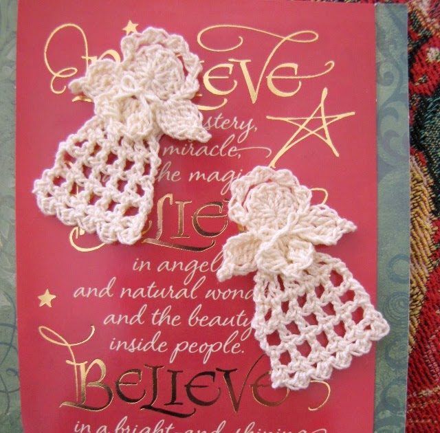Tiny Christmas Angel in Thread free crochet pattern by Elizabeth Ann White