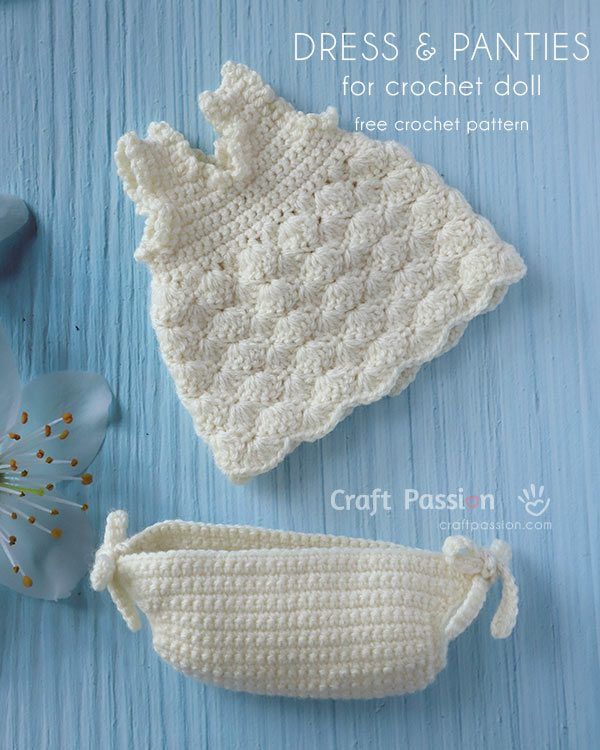 Doll Dress and Panties free crochet pattern by Joanne Loh