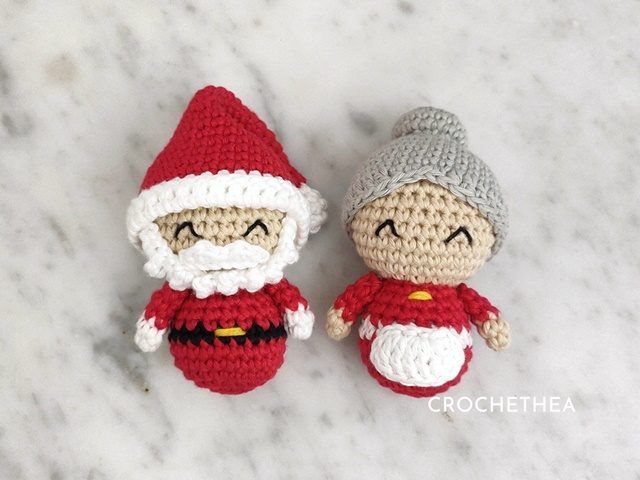 Santa and Mrs. Claus Pair free crochet pattern by Crochethea