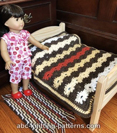 Doll Flower Blanket free crochet pattern by Elaine Phillips