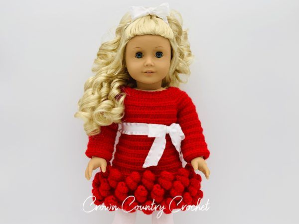 Ruffled Sweater Dress free crochet pattern by Crown Country Crochet