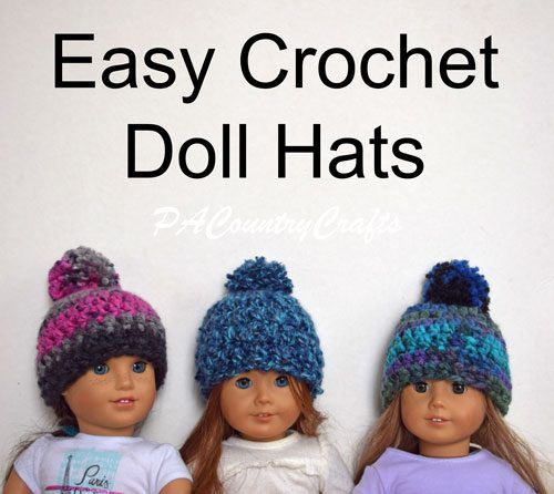 Easy Chunky Doll Hat free crochet pattern by PA Country Crafts