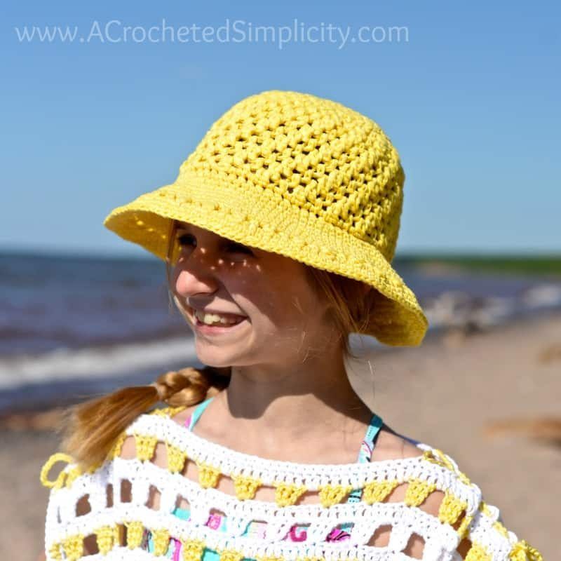 Makin' Lemonade Sunhat free crochet pattern by A Crocheted Simplicity