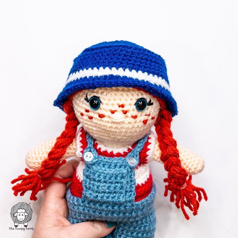 Bucket Hat for Amigurumi Dolls free crochet pattern by The Loopy Lamb