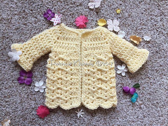 Textured Buttercup Sweater free crochet pattern by Patricia Klonoski