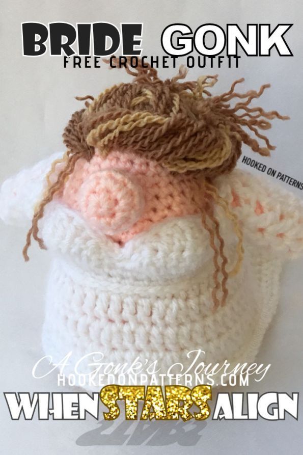 Bride Gonk Wedding Dress free crochet pattern by Hooked On Patterns (Ling Ryan)