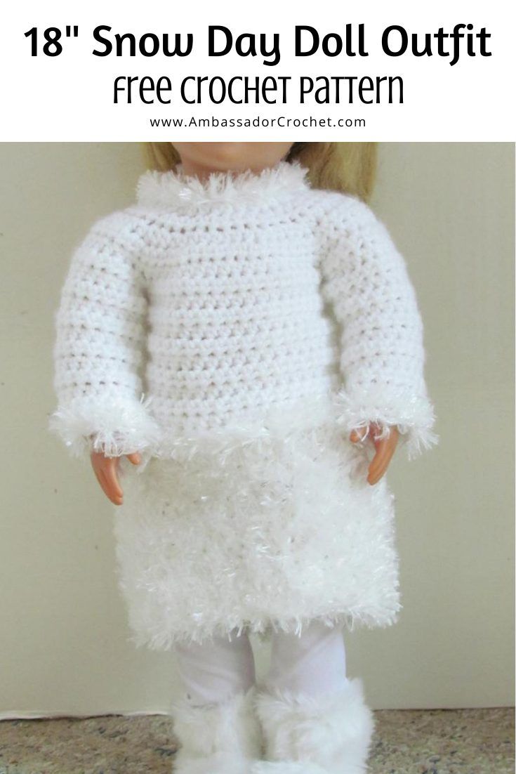 Snow Day Sweater and Skirt Set free crochet pattern by Ambassador Crochet