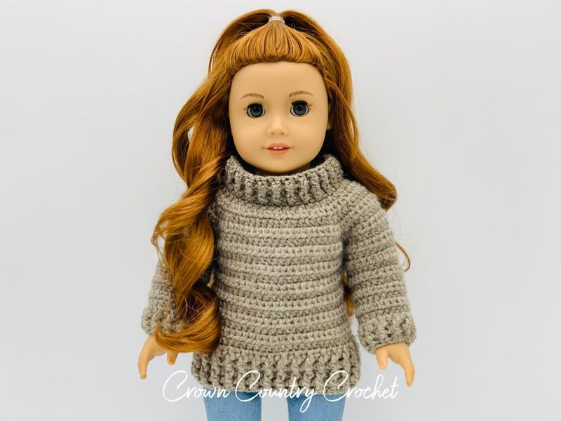 Cowl Neck Sweater free crochet pattern by Crown Country Crochet