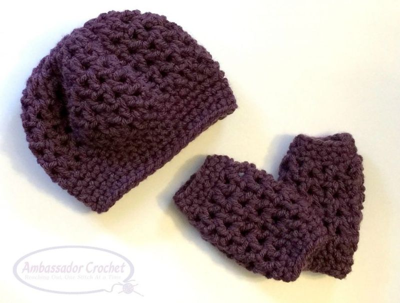 Slouchy Hat and Leg Warmer Set free crochet pattern by Ambassador Crochet