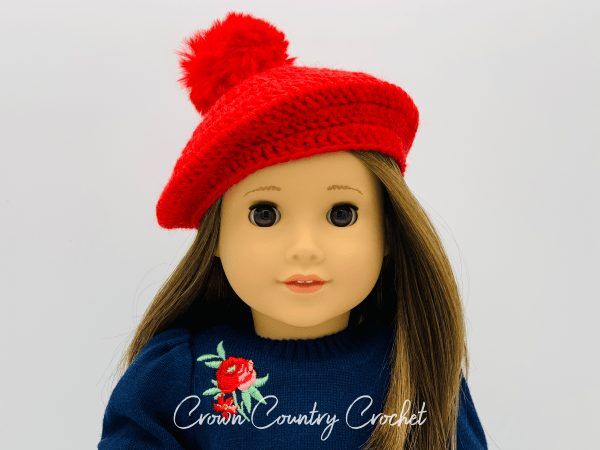 Wintry Beret free crochet pattern by Crown Country Crochet