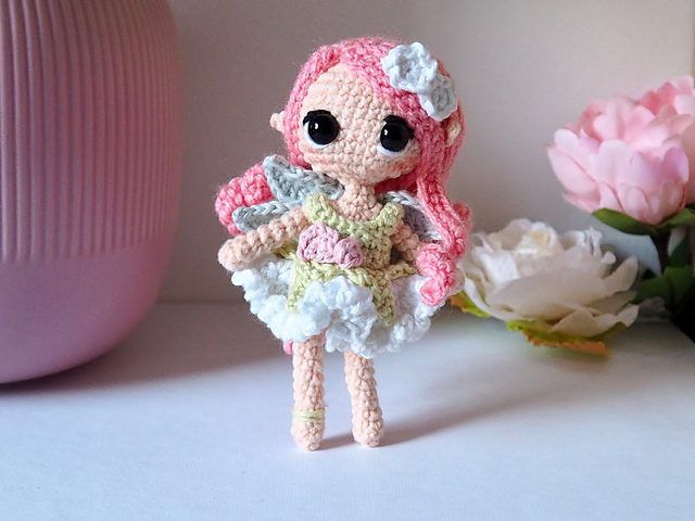 Lilia, Little Flower Fairy free crochet pattern by Chiara Paganelli