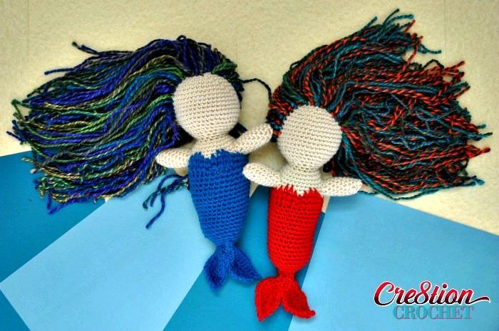Marnie the Misfit Mermaid free crochet pattern by Lorene Eppolite