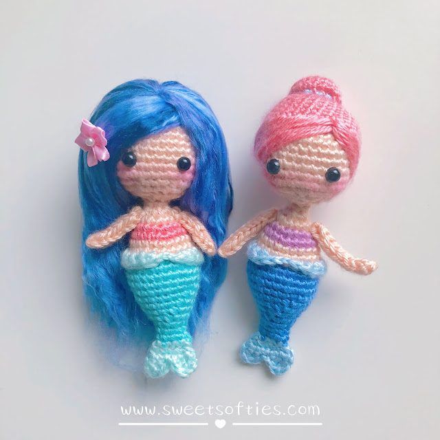 Coral the Baby Mermaid free crochet pattern by Jade