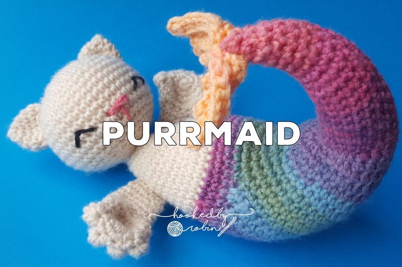 Purrmaid free crochet pattern by Robin