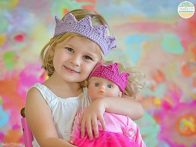 Princess Crown (Doll Size and Up) free crochet pattern by Ira Rott