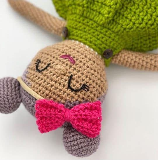 Gracie No-Sew Rag Doll free crochet pattern by Ashley Stallsworth