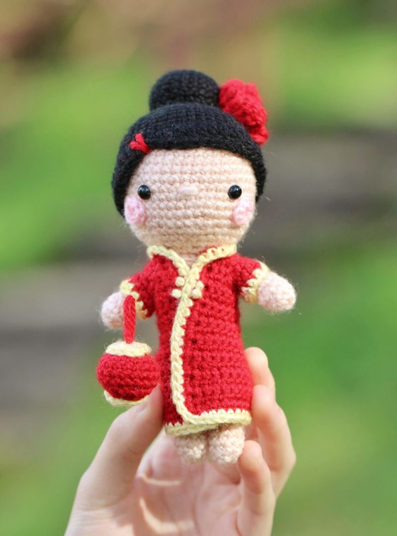 Lingling the Lunar New Year Doll free crochet pattern by Sara