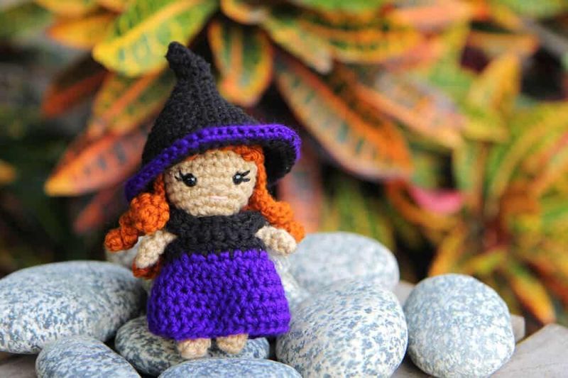 Zeena the Mini Witch free crochet pattern by Shama Mohammed